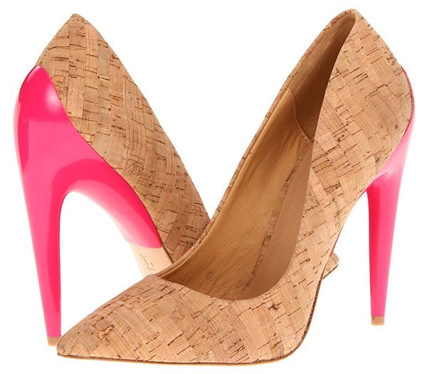 L.A.M.B. "Jocelyn" Pumps in Cork/Pink