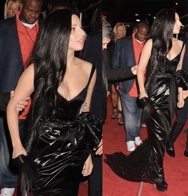 Lady Gaga in Prabal Gurung and her favorite Alaia platform booties at the 2013 MTV Video Music Awards