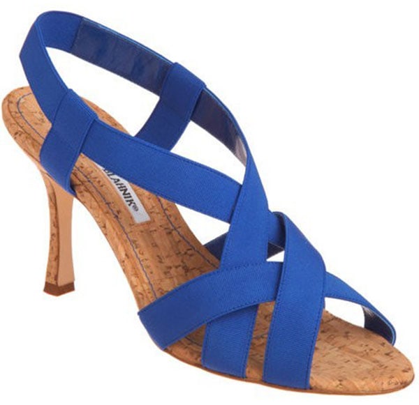 Manolo Blahnik "Lasti" Sandal in Blue