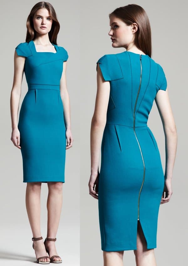 Roland Mouret 'Breccia' Fold-Detail Dress