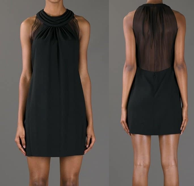 Saint Laurent Sheer Back Dress
