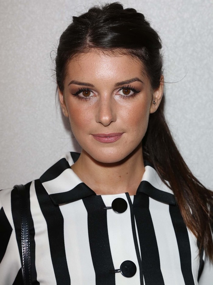 Shenae Grimes pulls off a challenging black-and-white outfit that blurs the lines between fashion faux pas and fabulous at a summer event