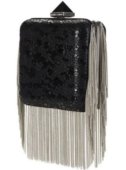 Monika Chiang Chain Minaudiere in Jet