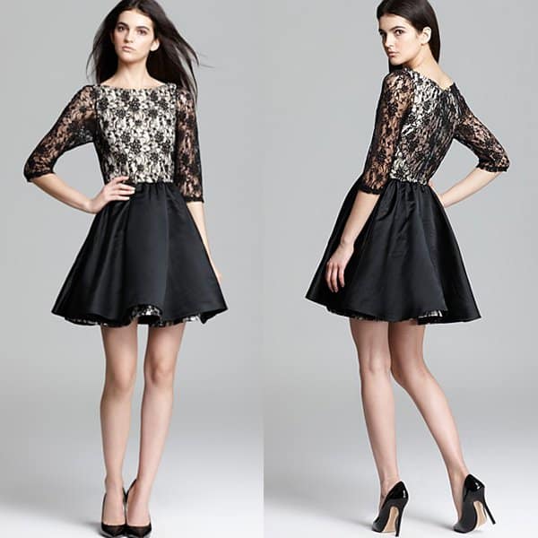 Alice Olivia Dress Katelin Double Layer Dress