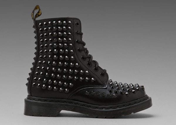 Dr. Martens Spike All Stud 8-Eye Boots feature a bold look with spiked studs