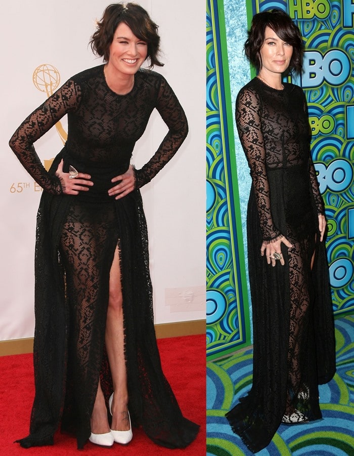 Lena Headey attends the 2013 Emmy Awards