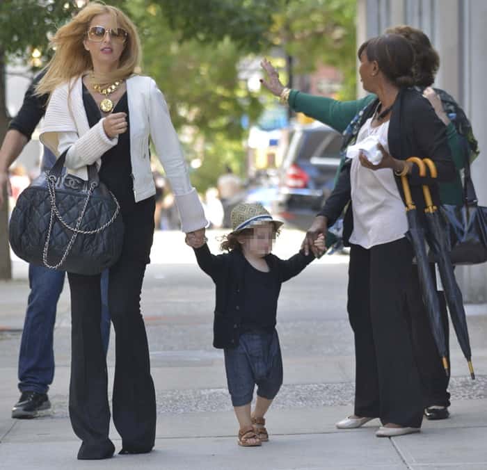 Rachel Zoe and her son Skyler Berman taking a stylish stroll in Manhattan on September 13, 2013