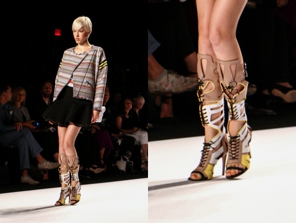 Mercedes-Benz New York Fashion Week Spring/Summer 2014 - Rebecca Minkoff gladiator sandals Multicolored gladiator sandals