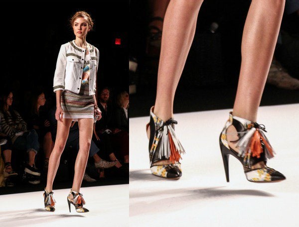 Mercedes-Benz New York Fashion Week Spring/Summer 2014 - Rebecca Minkoff ankle boots Ankle boots with multicolored tassels