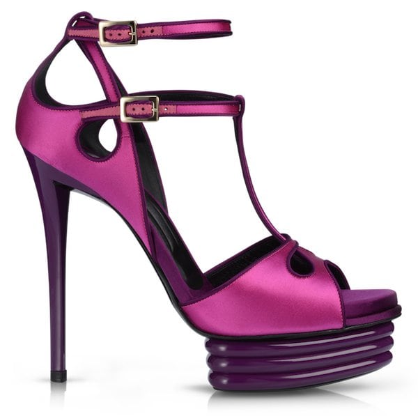 Roger Vivier "Bibendum" Sandals in Magenta