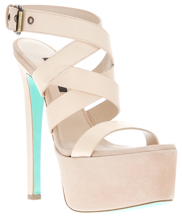 Nude Ruthie Davis "Hudson" Platform Sandals