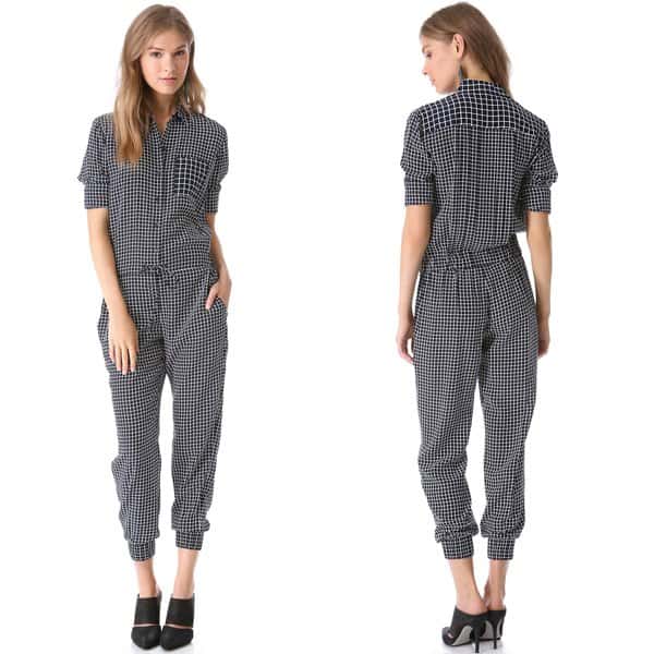 Theory Daranda Cross Grid Jumpsuit