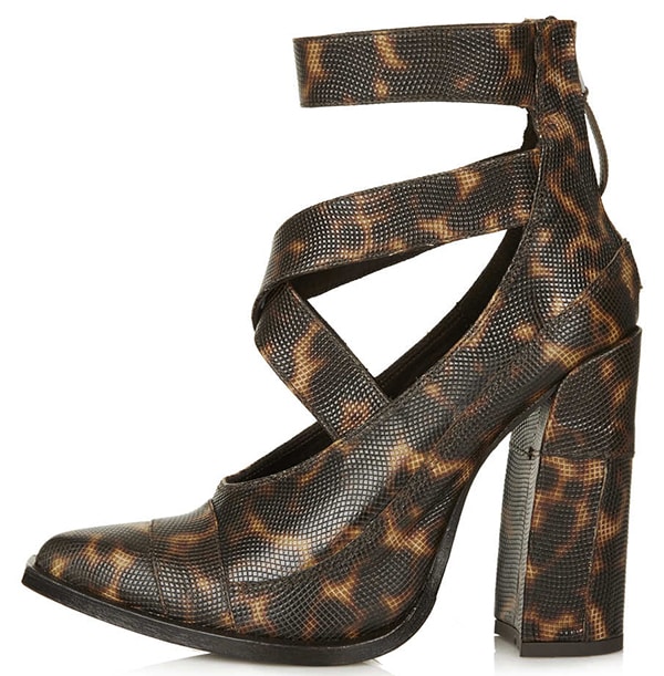 Topshop Strappy Court Shoes by Unique Tan