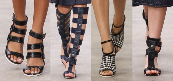 Derek Lam channeling the gladiator era for his Spring 2014 footwear line