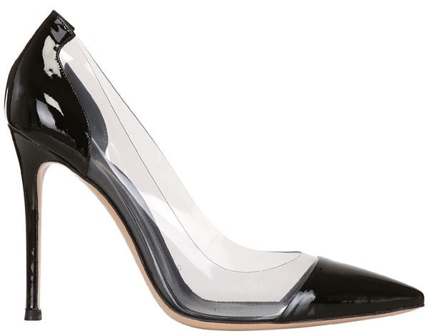 Gianvito Rossi Patent Leather and Transparent PVC Pumps