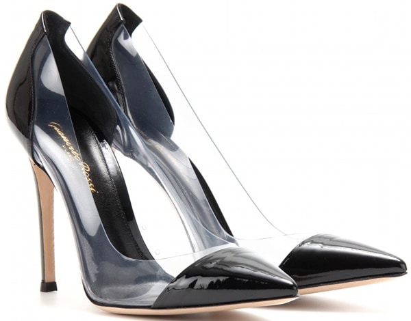 Gianvito Rossi Patent Leather and Transparent PVC Pumps