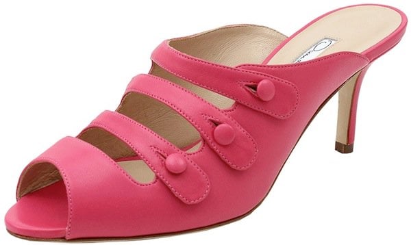 Oscar de la Renta Pink Strappy Mules