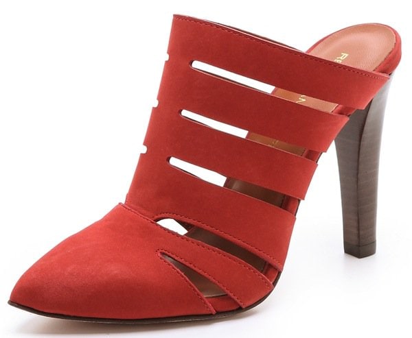 Rebecca Minkoff Dasa Cutout Mules in Brick