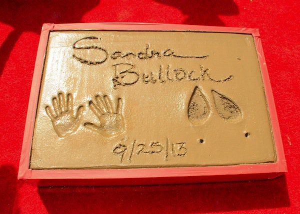 Sandra Bullock making a permanent mark on the Hollywood Walk of Fame