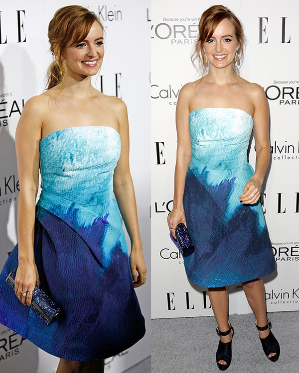 We love the fresh look of Ahna O'Reilly's blue ensemble