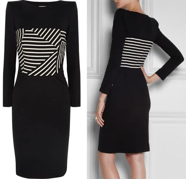 Band of Outsiders Paneled Ribbed-Knit Cotton Dress