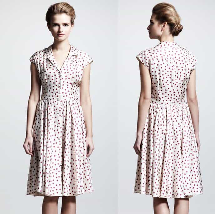 Dolce Gabbana Polka-Dot Shirtdress