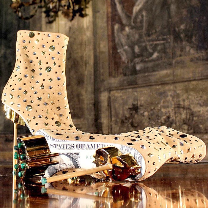 Massimo Dogana Shoes With Dollar Bills and Dollar Signs