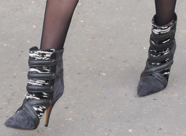 Miranda Kerr's Isabel Marant heeled ankle boots