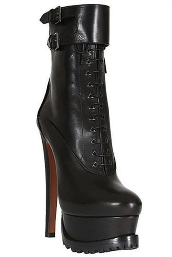 Azzedine Alaïa Leather Lace-up Platform Boot