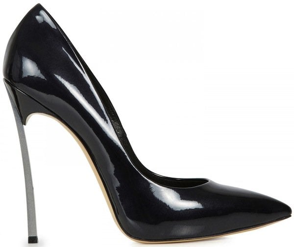 Casadei "Blade" Patent Leather Pumps in Black