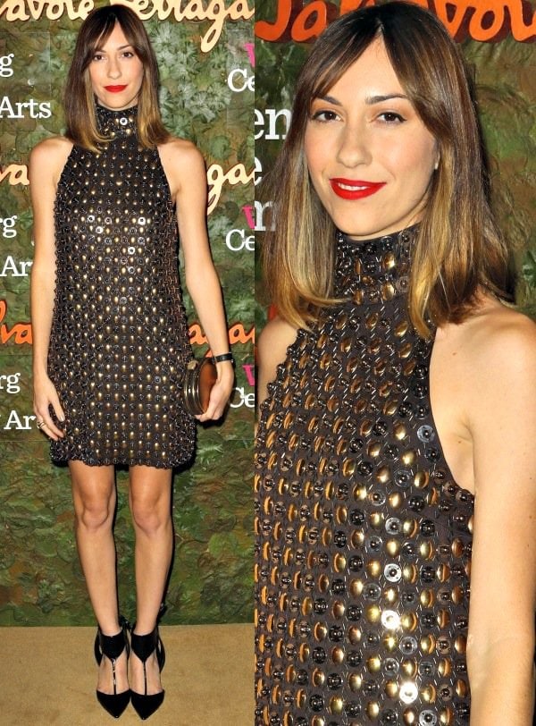 Gia Coppola in halter neck mini dress at the 2013 Wallis Annenberg Center for the Performing Arts Inaugural Gala