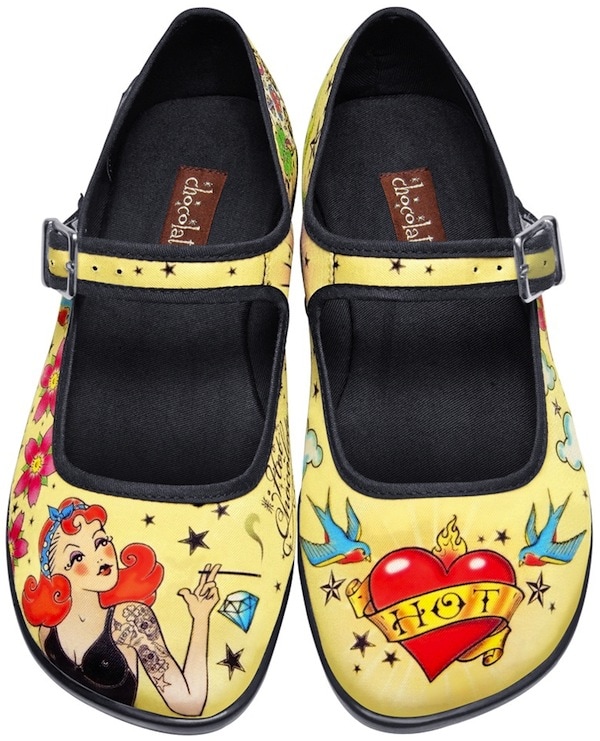 Chocolaticas "Tattoo" Mary Jane Flats