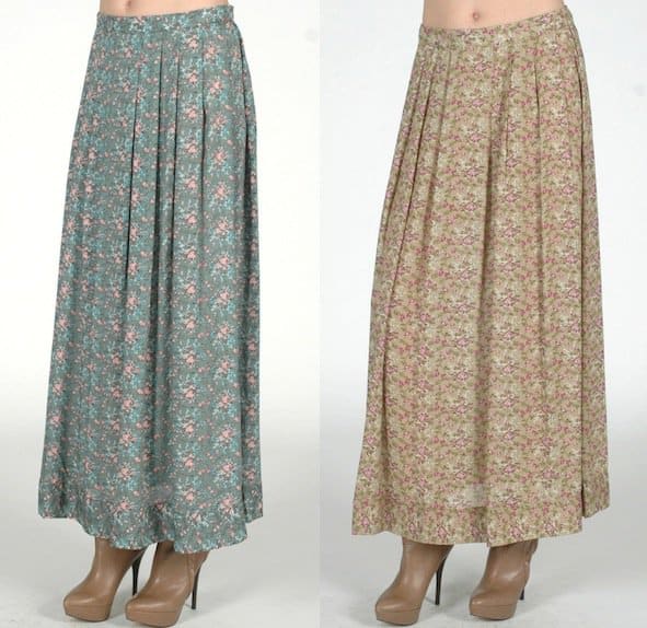 Rails 'Olivia' floral maxi skirt in green and tan