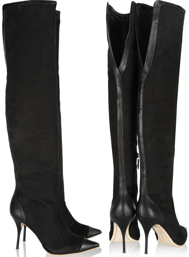 Sophia Webster "Hallie" Nubuck Over-the-Knee Boots