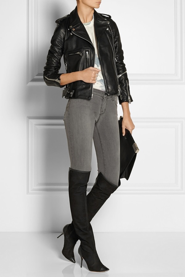 Sophia Webster "Hallie" Nubuck Over-the-Knee Boots