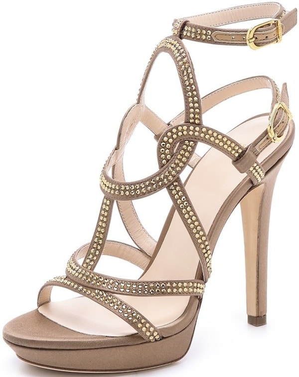 Versace Strappy Satin Sandals