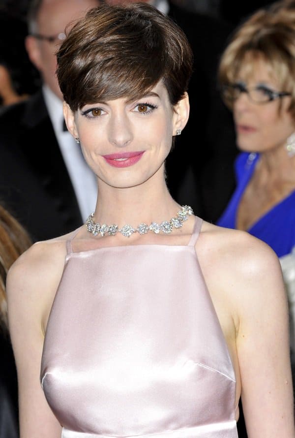 Anne Hathaway at the 85th Annual Oscars at Hollywood  Highland Center