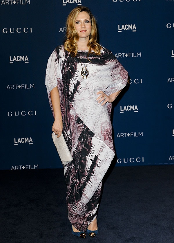 Drew Barrymore at the LACMA 2013 Art + Film Gala honoring Martin Scorsese and David Hockney, and presented by Gucci at the Los Angeles County Museum of Art in Los Angeles on November 2, 2013