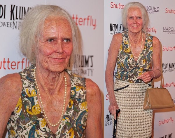 Heidi Klum's old lady Halloween transformation, crafted by an Oscar-winning makeup team