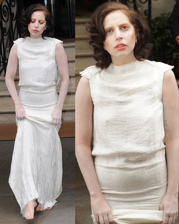 Lady Gaga leaving her hotel in Central London on November 1, 2013