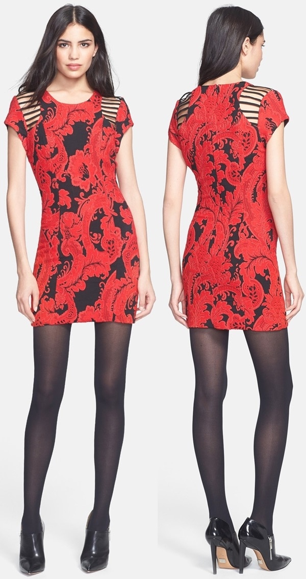 Parker 'Tia' Brocade Sheath Dress