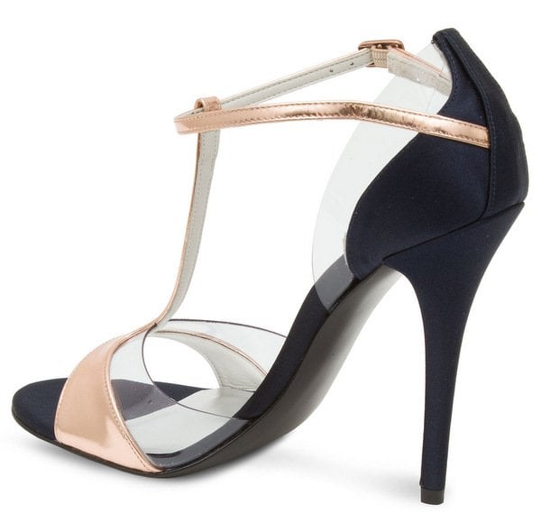 Stuart Weitzman 'Sincity' Glitter T-Strap Sandals