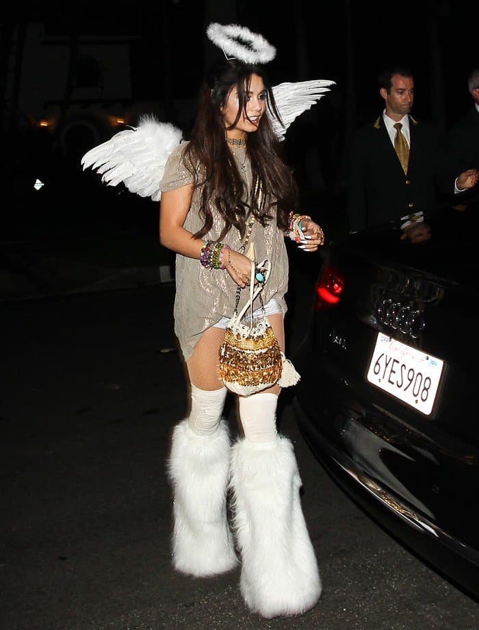 Vanessa Hudgens arrives at the Casamigos Halloween Party in Beverly Hills