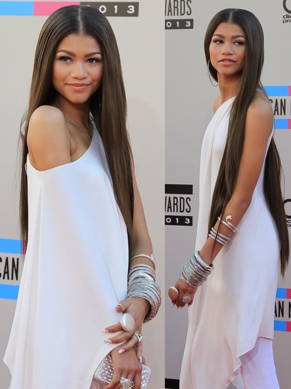 Zendaya Coleman in an all-white look from Donna Karan’s Resort 2014 collection