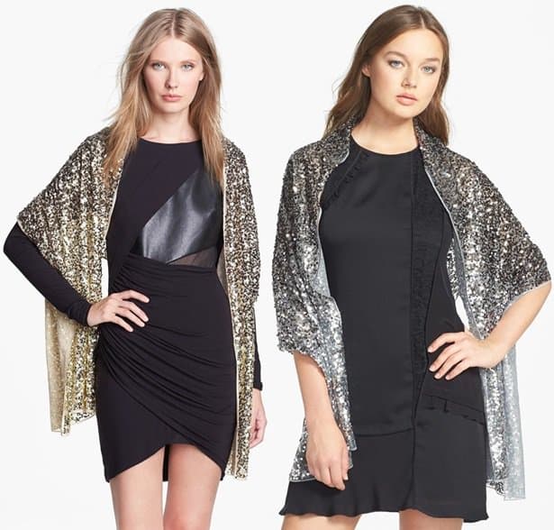 Sparkling Betsey Johnson Multicolored Sequin Wrap