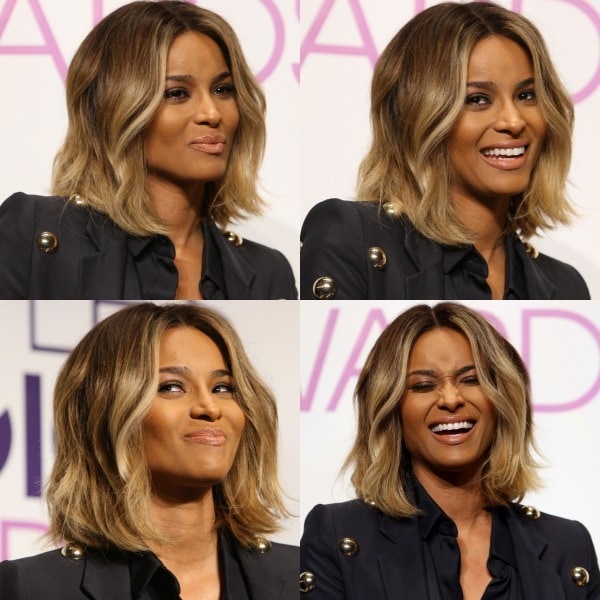 Ciara celebrating her nomination for Favorite RB Artist at the 40th Annual People's Choice Awards Nominations Press Conference