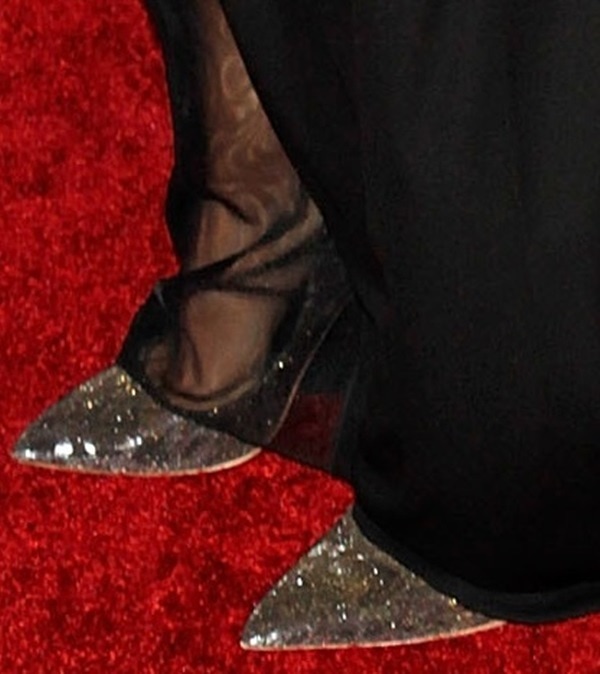 A closer look at Jaimie Alexander's sparkly stilettos