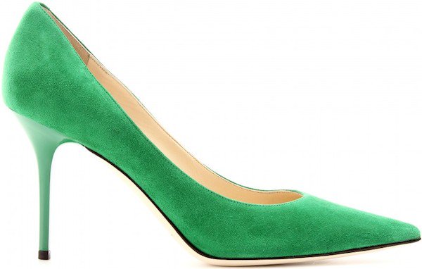 Jimmy Choo "Agnes" Pump in Emerald Suede