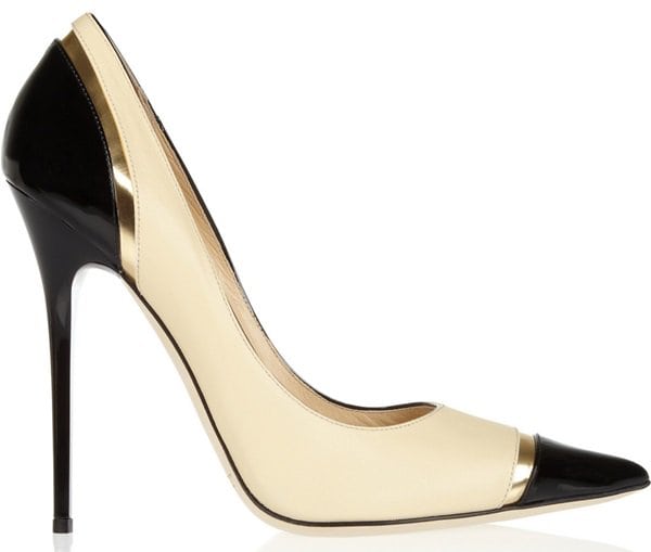Jimmy Choo "Limit" Tri-Tone Cap-Toe Pumps