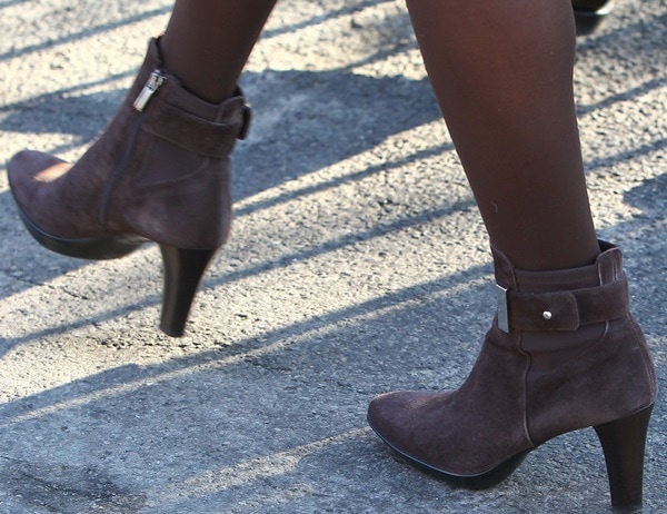 Kate Middleton's Aquatalia by Marvin K. boots feature rich espresso-brown suede uppers